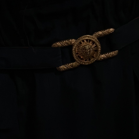 Vintage Dress Leslie Fay Petite Collection Blue with Red Sleeve Cuffs on Pockets - Picture 6 of 16